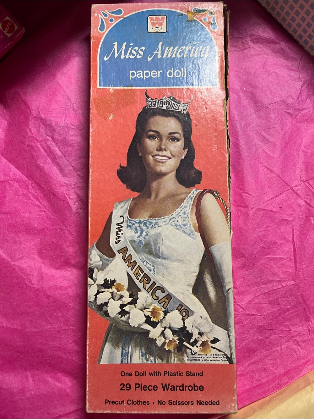 vintage 1974 Whitman Miss America paper doll set 29 piece wardrobe